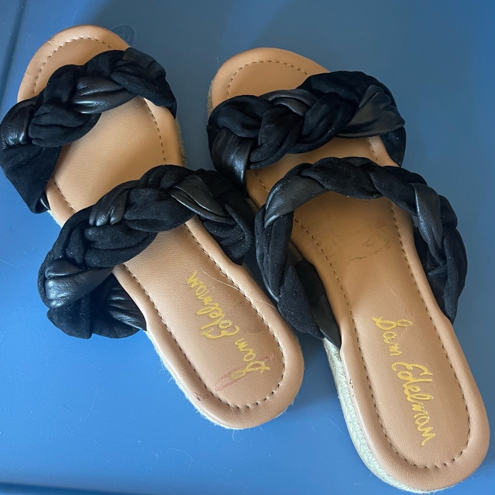 Sam Edelman Black Braided Sandals: size 7